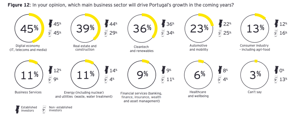 Main sectors drivers of Portuguese growth in the coming years